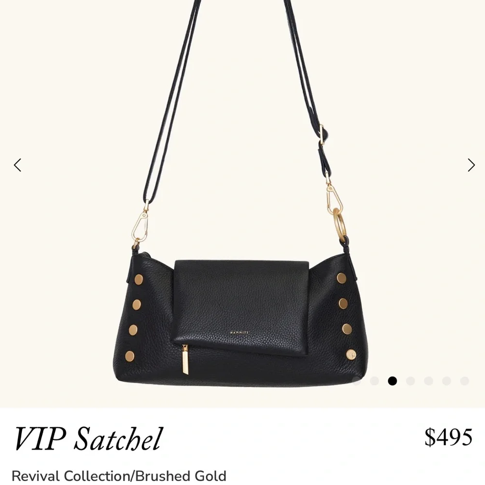 Hammitt Black Satchel with Gunmetal Gray Accents - Picture 2 of 13